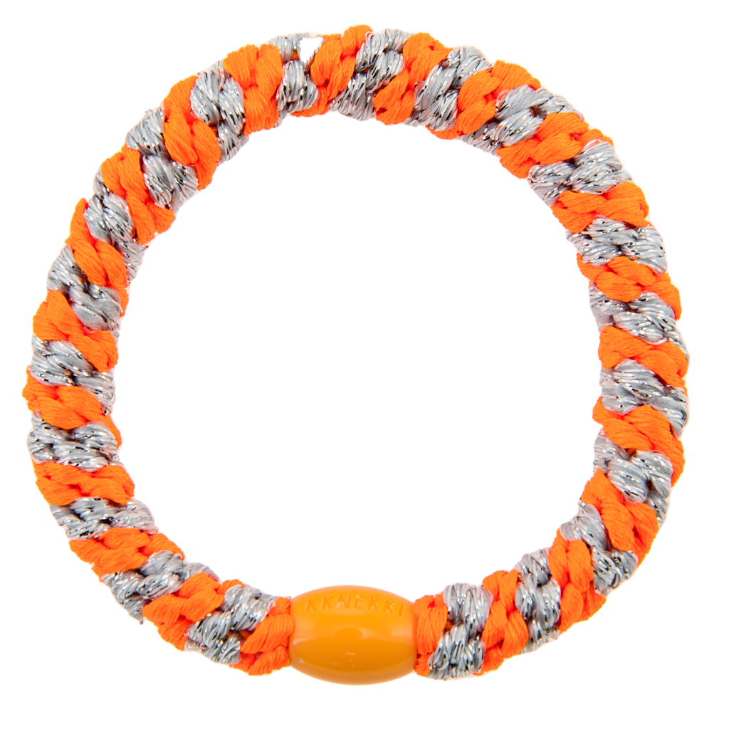 Neon orange silver glitter Stripe– KKNEKKI