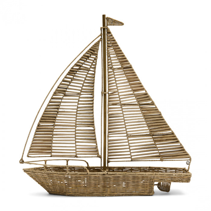 Rivièra Maison Dekoration Segelboot – Rustikales Rattan XL