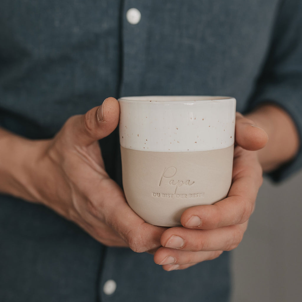 Becher "Papa, du bist der Beste" – Eulenschnitt