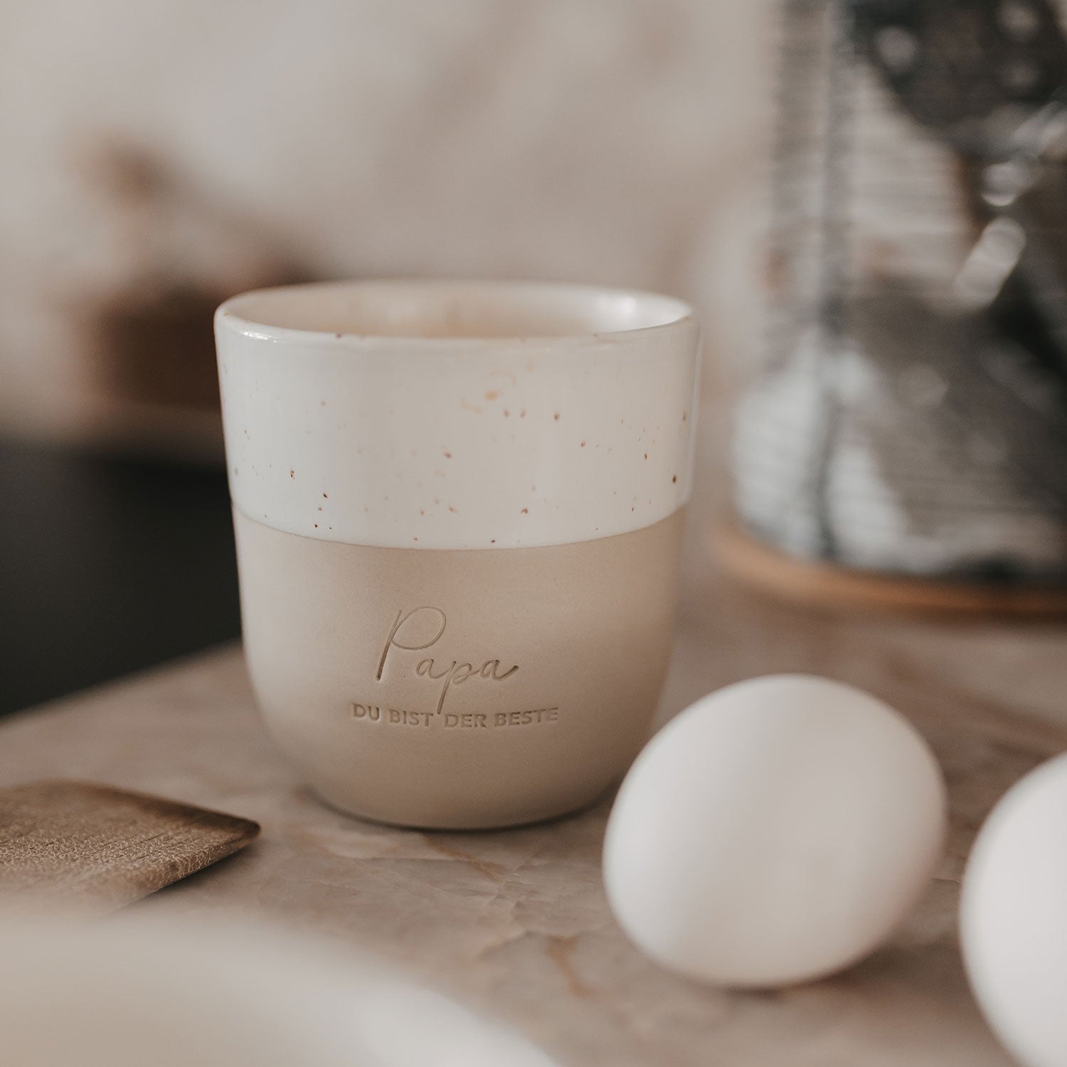 Becher "Papa, du bist der Beste" – Eulenschnitt