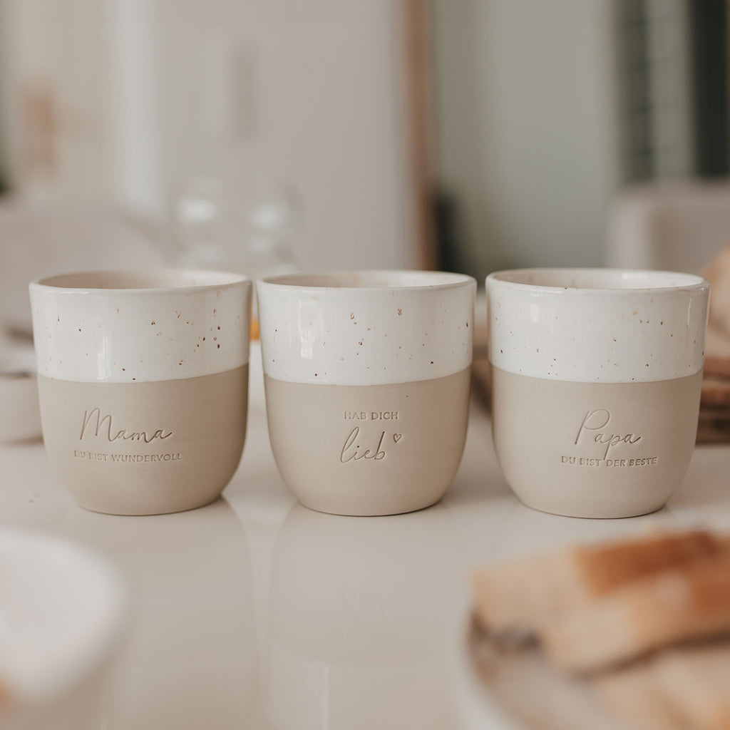 Becher "Mama, du bist wundervoll" – Eulenschnitt