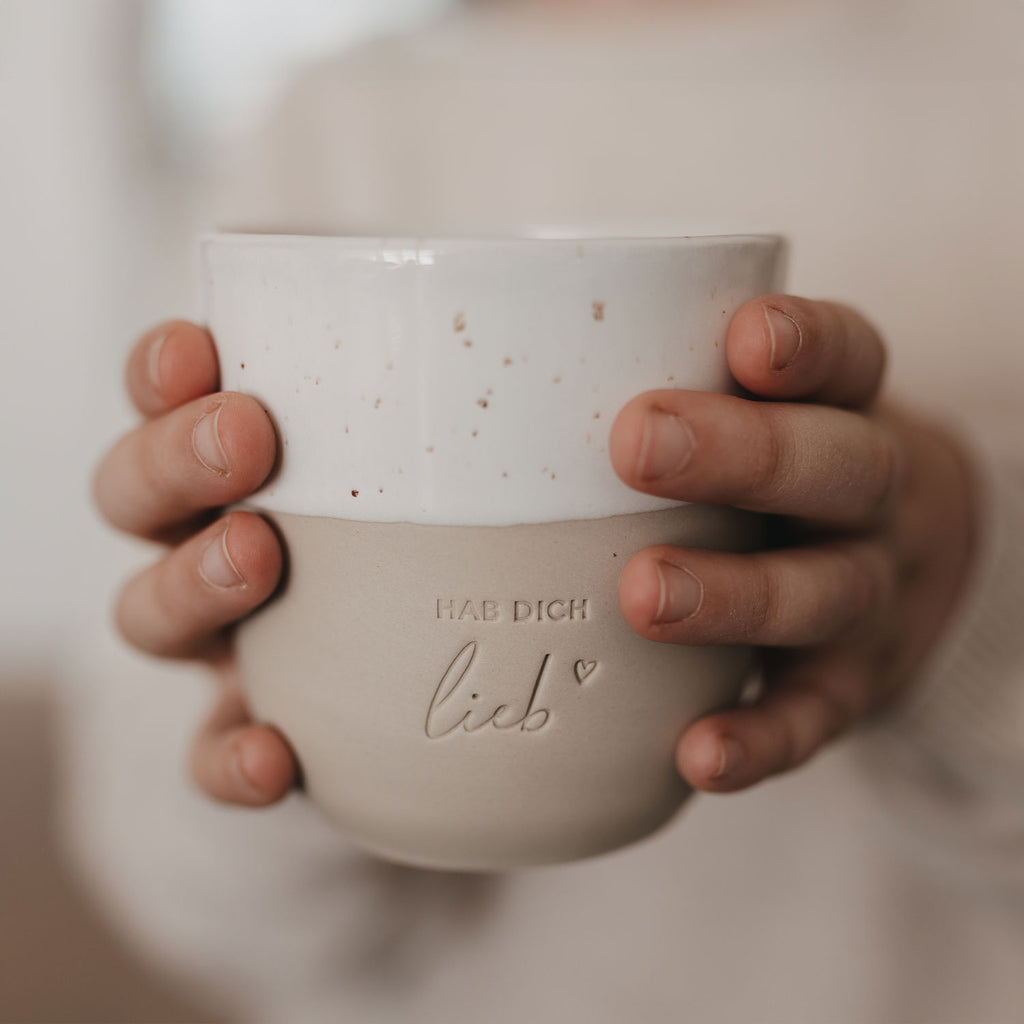 Becher "Hab dich lieb" – Eulenschnitt (Limited Edition)